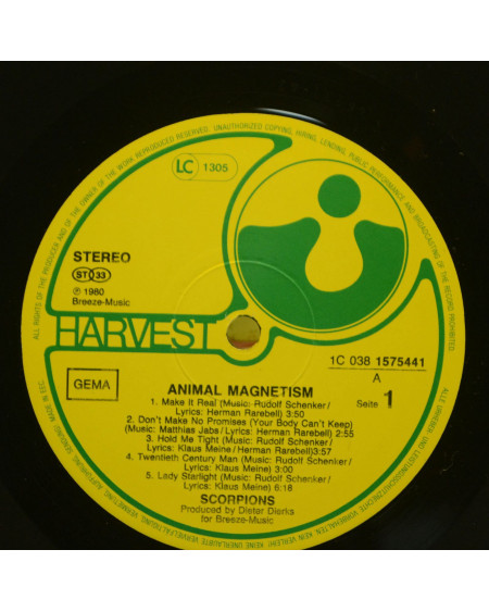 Scorpions Animal Magnetism 1980  (LP)