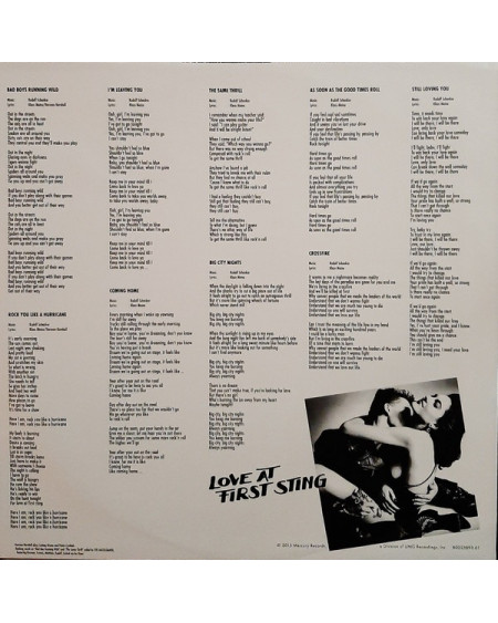 Scorpions LOVE AT FIRST STING (LP)
