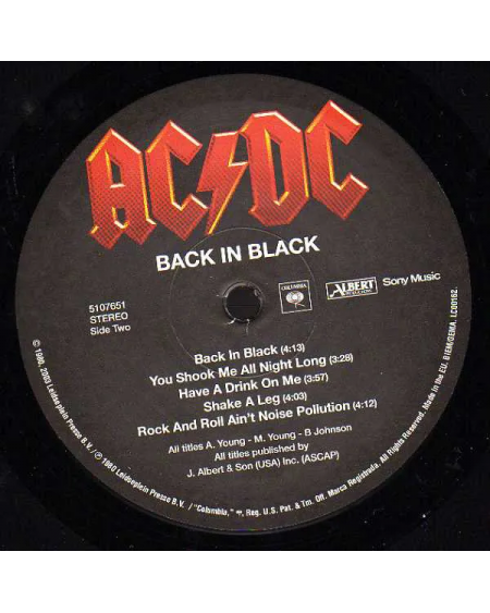 AC/DC. Back In Black (LP)